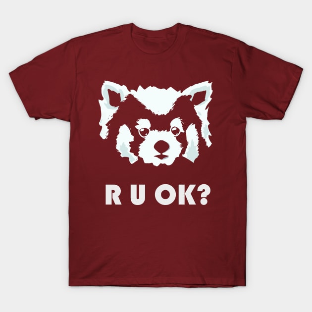 R U OK red panda T-Shirt by AshStore